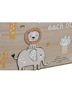 Boîte Décorative Home ESPRIT Multicouleur Naturel Bois MDF 36 x 21 x 18 cm 2