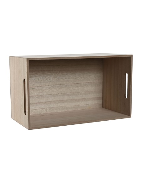 Boîte Décorative Home ESPRIT Multicouleur Naturel Bois MDF 36 x 21 x 18 cm