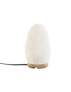 Lampe de bureau DKD Home Decor Blanc Sel Acacia 15 W 220 V 12 x 9 x 20 cm