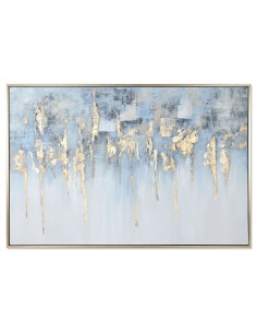 Cadre Home ESPRIT Bleu Blanc Abstrait Moderne 187 x 3,8 x 126 cm