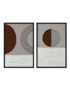 Cadre Home ESPRIT Beige Terre cuite Moderne Urbaine 40 x 3 x 60 cm (2 Unités)