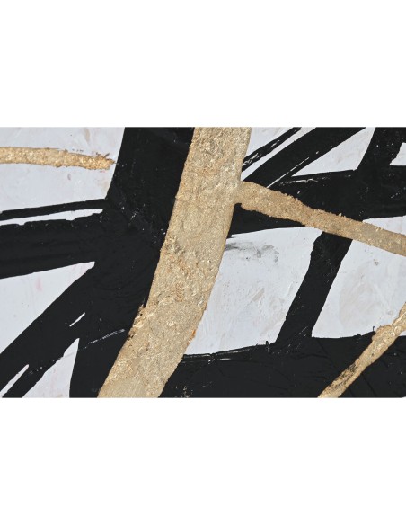 Cadre Home ESPRIT Blanc Doré Abstrait Moderne 131 x 4 x 131 cm