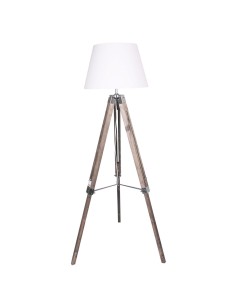 Lampadaire Home ESPRIT Blanc Marron Bois 40 x 40 x 150 cm