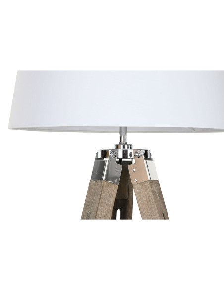Lampadaire Home ESPRIT Blanc Marron Bois 40 x 40 x 150 cm