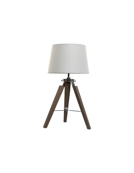 Lampe de bureau Home ESPRIT Blanc Marron Bois 36 x 36 x 60 cm