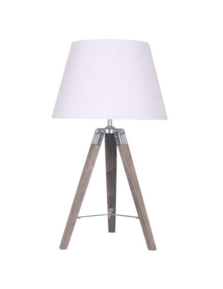 Lampe de bureau Home ESPRIT Blanc Marron Bois 36 x 36 x 60 cm