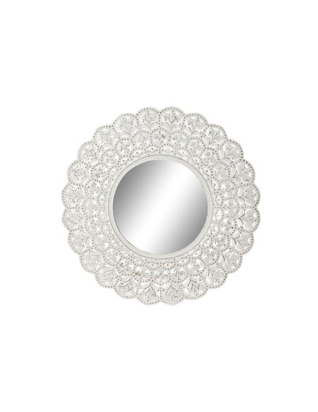 Miroir mural Home ESPRIT Blanc Indien Décapé 89 x 2 x 89 cm
