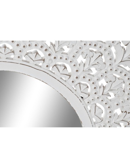 Miroir mural Home ESPRIT Blanc Indien Décapé 89 x 2 x 89 cm