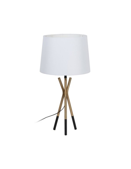Lampe de bureau Blanc Noir Doré Fer 40 W 33 x 33 x 63,5 cm