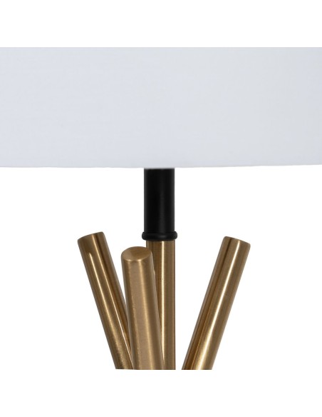 Lampe de bureau Blanc Noir Doré Fer 40 W 33 x 33 x 63,5 cm