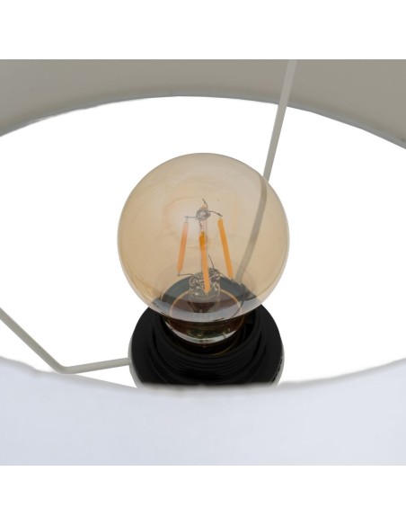 Lampe de bureau Blanc Noir Doré Fer 40 W 33 x 33 x 63,5 cm