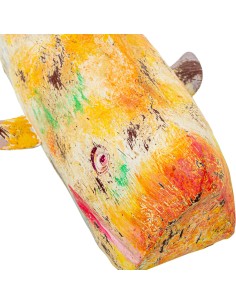 Figurine Décorative Alexandra House Living Jaune Fer Baleine 47 x 26 x 29 cm 2