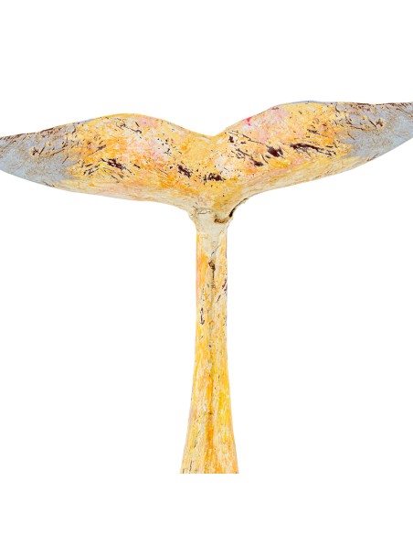 Figurine Décorative Alexandra House Living Jaune Fer Baleine 47 x 26 x 29 cm