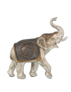 Figurine Décorative Alexandra House Living Argenté Plastique Eléphant 12 x 24 x 23 cm