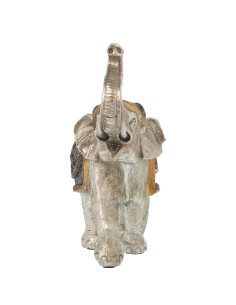 Figurine Décorative Alexandra House Living Argenté Plastique Eléphant 12 x 24 x 23 cm 2