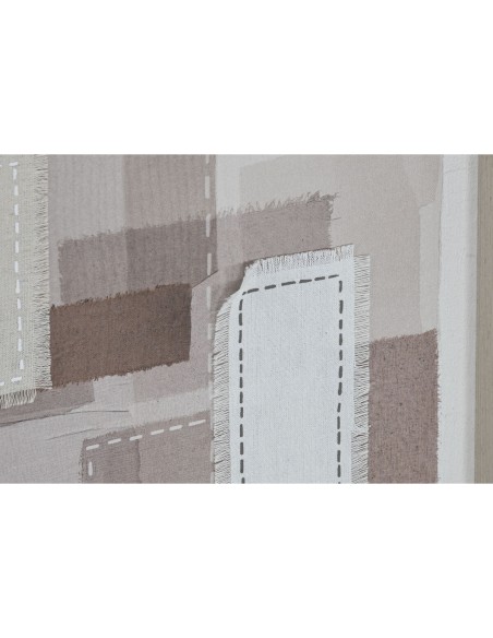 Toile Home ESPRIT Beige Gris Abstrait Moderne 40 x 2,5 x 50 cm (2 Unités)