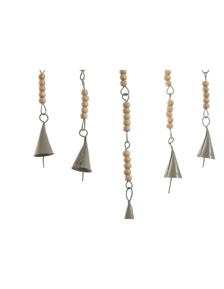 Décoration Suspendue Home ESPRIT Bleu Blanc Gris Rose Fer Arbre Buda Oriental 33 x 1 x 77 cm (4 Unités)