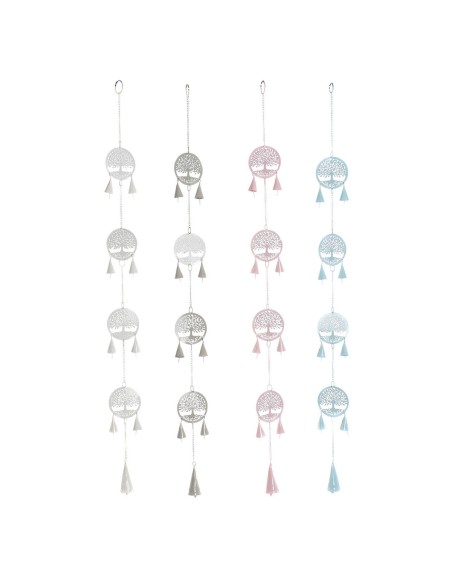Décoration Suspendue DKD Home Decor Arbre Blanc (4 Unités)