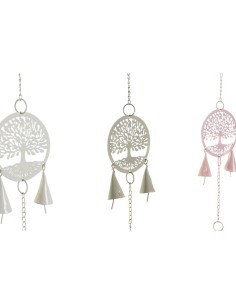 Décoration Suspendue DKD Home Decor Arbre Blanc (4 Unités) 2