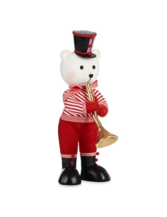 Figurine Décorative Ours Trompette Multicouleur