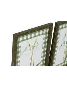 Cadre Home ESPRIT Vert Beige Shabby Chic Plantes botaniques 30 x 2,5 x 40 cm (4 Unités) 2