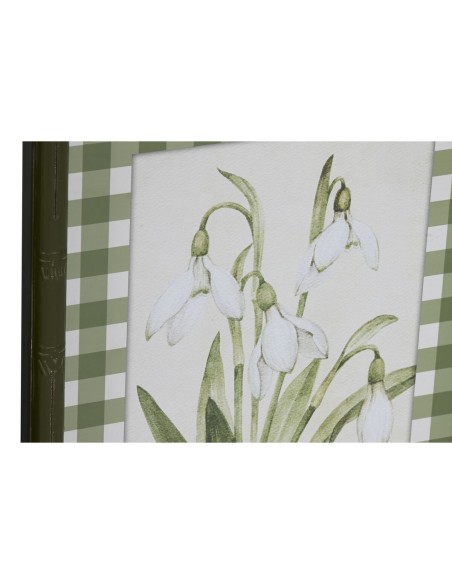 Cadre Home ESPRIT Vert Beige Shabby Chic Plantes botaniques 30 x 2,5 x 40 cm (4 Unités)