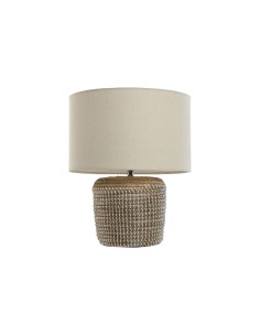 Lampe de bureau Home ESPRIT Blanc Marron 50 W 220 V 38 x 38 x 47 cm