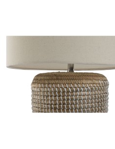 Lampe de bureau Home ESPRIT Blanc Marron 50 W 220 V 38 x 38 x 47 cm 2