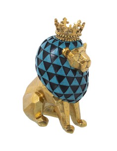 Figurine Décorative Alexandra House Living Doré Acrylique Plastique Mélamine Lion