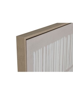 Cadre Home ESPRIT Blanc Vert Beige Gris foncé polystyrène Toile Rayures Urbaine (2 Unités) 2