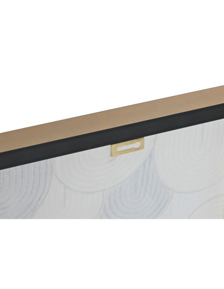 Cadre Home ESPRIT Blanc Doré polystyrène Toile Moderne 42 x 4 x 42 cm (2 Unités)