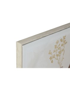 Cadre Home ESPRIT Beige Doré polystyrène Toile Vase Scandinave 82,5 x 3,5 x 82,5 cm (2 Unités) 2