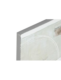 Cadre Home ESPRIT Beige Gris Toile Bois MDF Abstrait Moderne 50 x 2,5 x 50 cm (2 Unités) 2