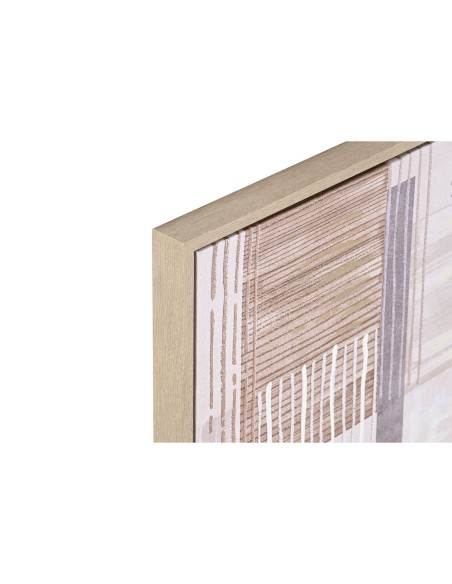 Cadre Home ESPRIT Marron Beige polystyrène Toile Urbaine 52,5 x 2,8 x 52,5 cm (2 Unités)