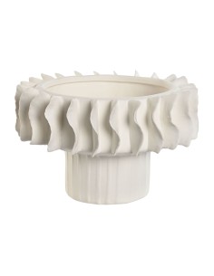 Centre de Table Home ESPRIT Blanc Ondes Moderne 22 x 22 x 14 cm