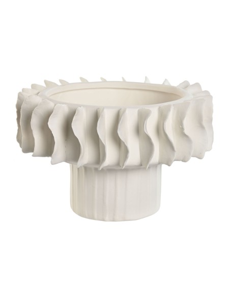 Centre de Table Home ESPRIT Blanc Ondes Moderne 22 x 22 x 14 cm