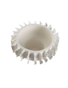 Centre de Table Home ESPRIT Blanc Ondes Moderne 22 x 22 x 14 cm 2