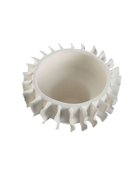 Centre de Table Home ESPRIT Blanc Ondes Moderne 22 x 22 x 14 cm