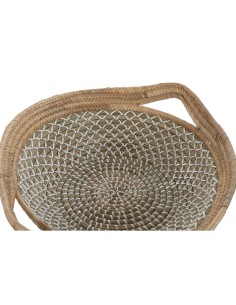 Centre de Table Home ESPRIT Blanc Marron Clair Naturel Urbaine 51 x 45 x 13 cm (2 Unités) 2