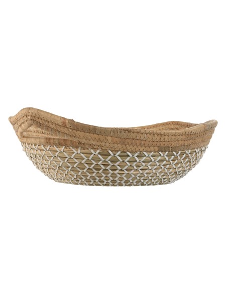 Centre de Table Home ESPRIT Blanc Marron Clair Naturel Urbaine 51 x 45 x 13 cm (2 Unités)