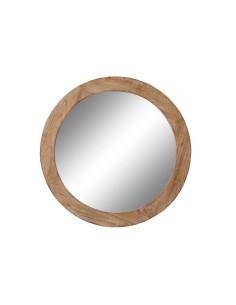 Miroir mural DKD Home Decor Marron Naturel Alpino 66 x 5 x 66 cm