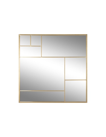 Miroir mural Home ESPRIT Doré 90 x 2 x 90 cm