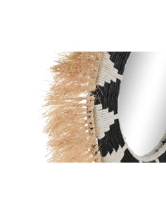 Miroir mural Home ESPRIT Blanc Noir Naturel Tropical 50 x 3 x 50 cm 2