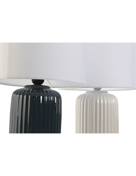 Lampe de bureau Home ESPRIT Céramique 28 x 28 x 47 cm (2 Unités)