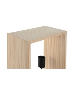 Lampe de bureau Home ESPRIT Marron Noir Naturel Bois Fer Pin 50 W 220 V 30 x 16 x 50 cm 2