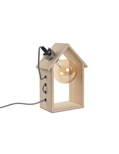 Lampe de bureau Home ESPRIT Marron Argenté Naturel Bois Pin 50 W 220 V 18 x 10 x 25 cm