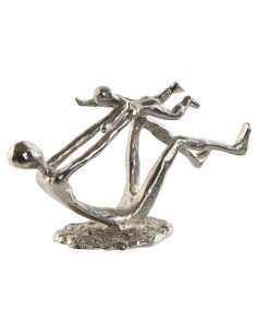 Figurine Décorative Home ESPRIT Argenté 25 x 8 x 14 cm (2 Unités)