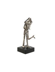Figurine Décorative Home ESPRIT Noir Argenté Couple 14 x 10 x 29 cm