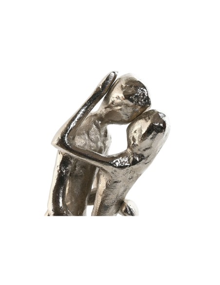 Figurine Décorative Home ESPRIT Noir Argenté Couple 14 x 10 x 29 cm