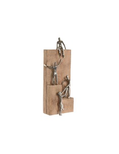 Figurine Décorative Home ESPRIT Marron Argenté Naturel 15 x 10 x 39 cm